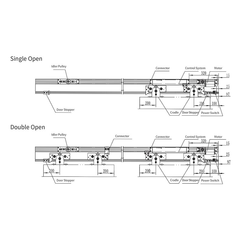 1000 kg Awtomatikong Sliding Operator
